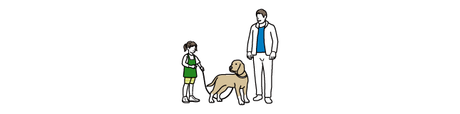 犬の散歩のイラスト