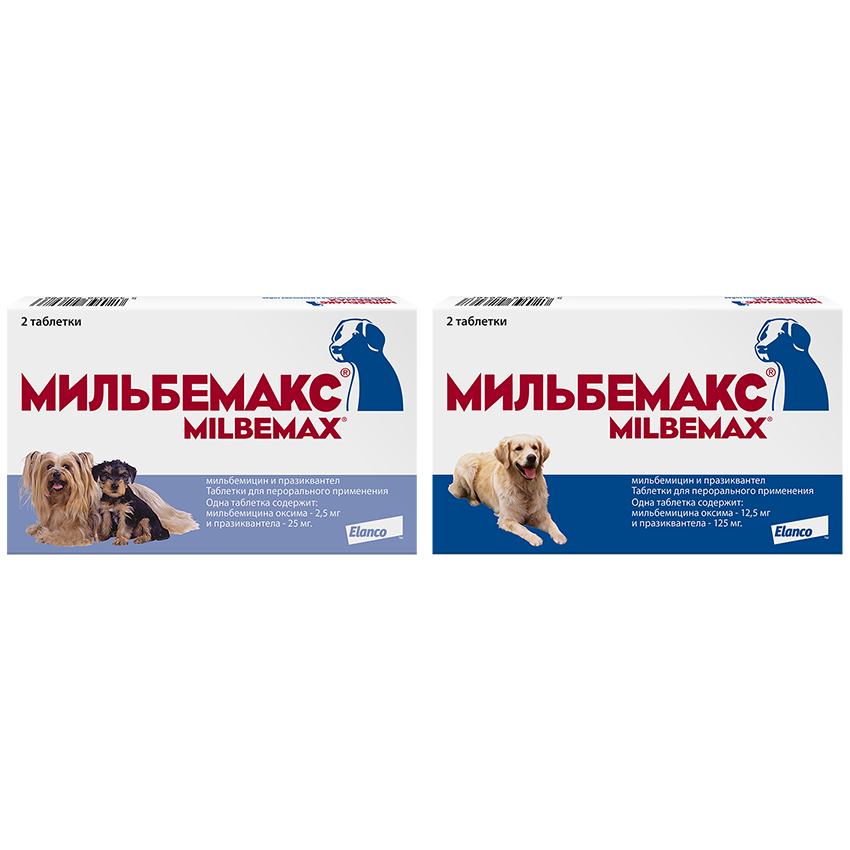 Упаковки Мильбемакс® для собак