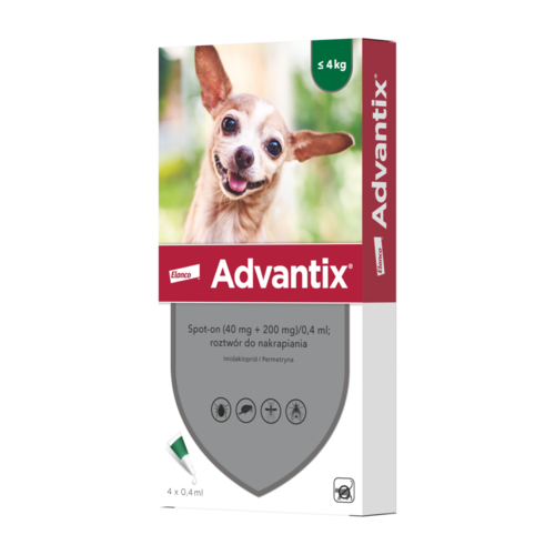 Advantix spot on dla psów poniżej 4 kg