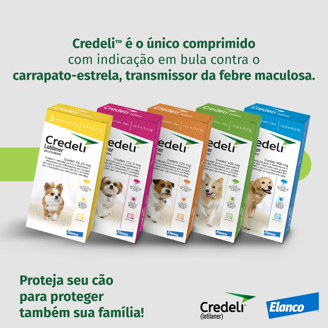 Credeli tab 56,25mg c/3comp 1,3a2,5kg - Elanco - Antipulga e