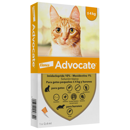 Advocate® Para gatos pequeños ≤ 4 kg y hurones