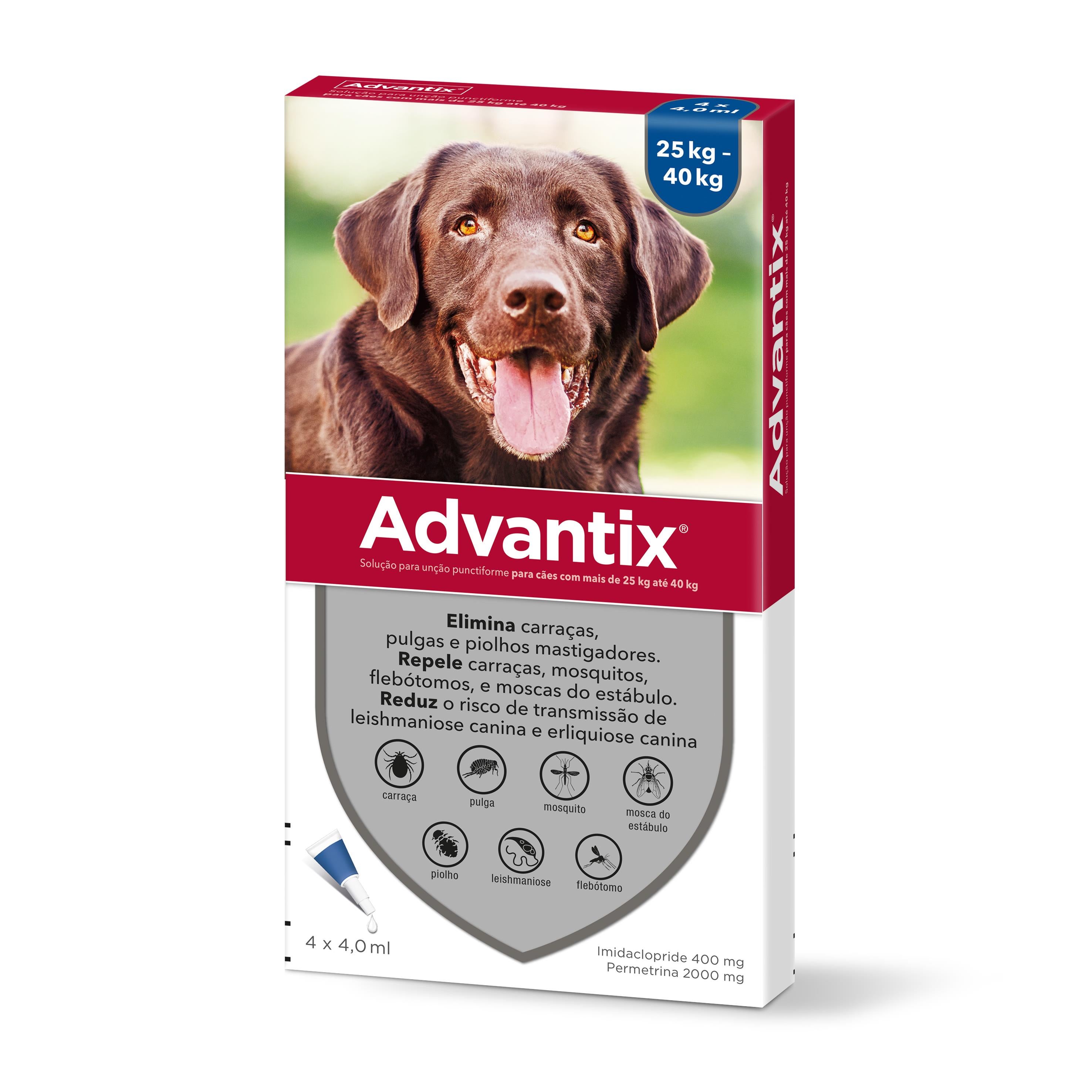 Advantix® Cães De 25kg  a 40kg