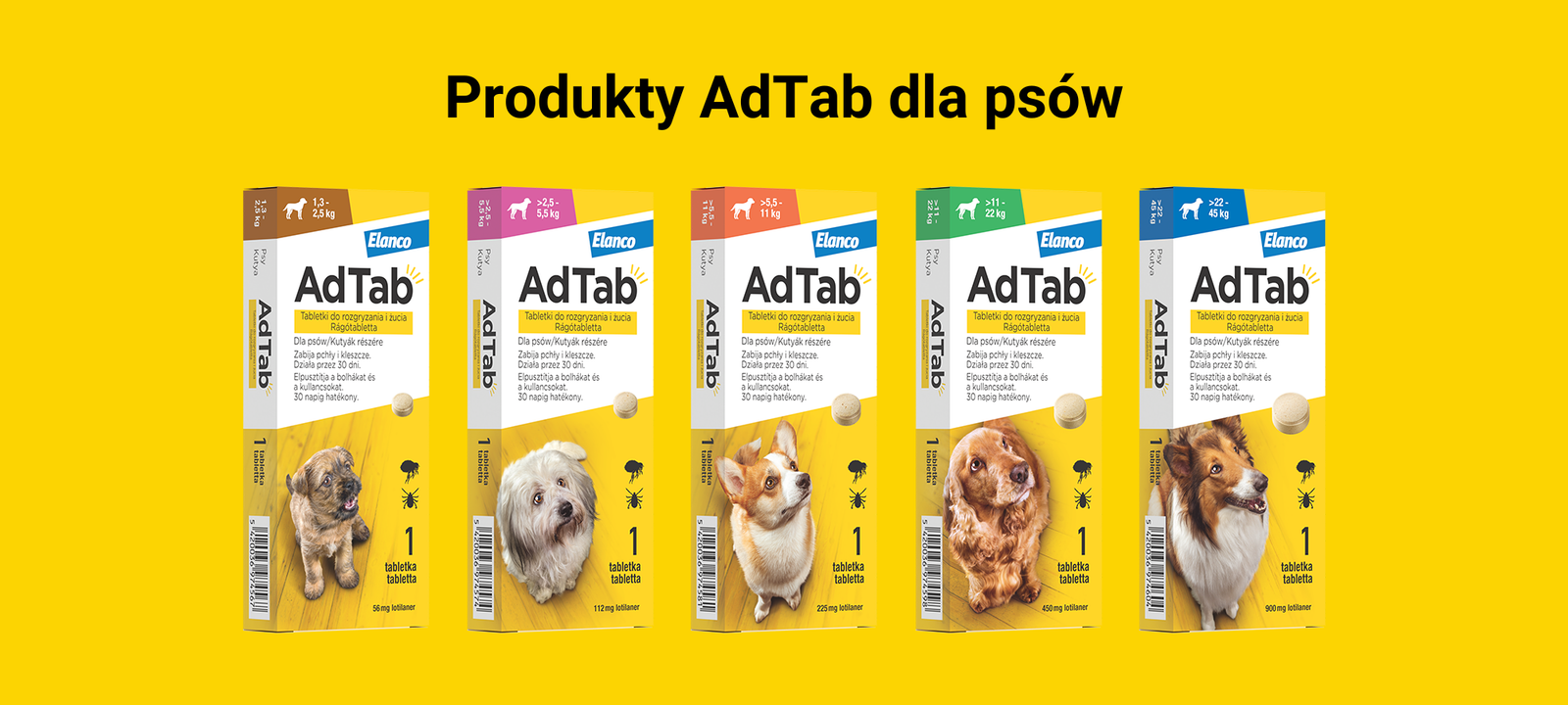 Tabletka na pchły i kleszcze dla psów AdTab
