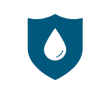 ikona, ki prikazuje vodoodpornost