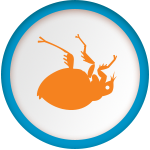 An icon of a dead flea.