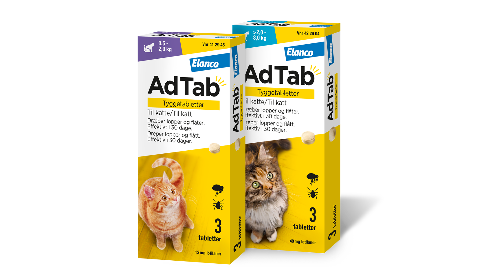 AdTab produkter til kat to varianter