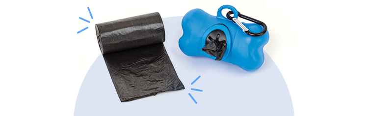 dog poop bag for dogs at risk of heartworm disease