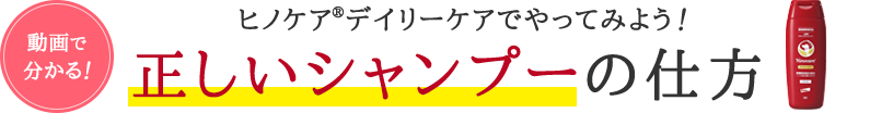 正しいシャンプーの仕方