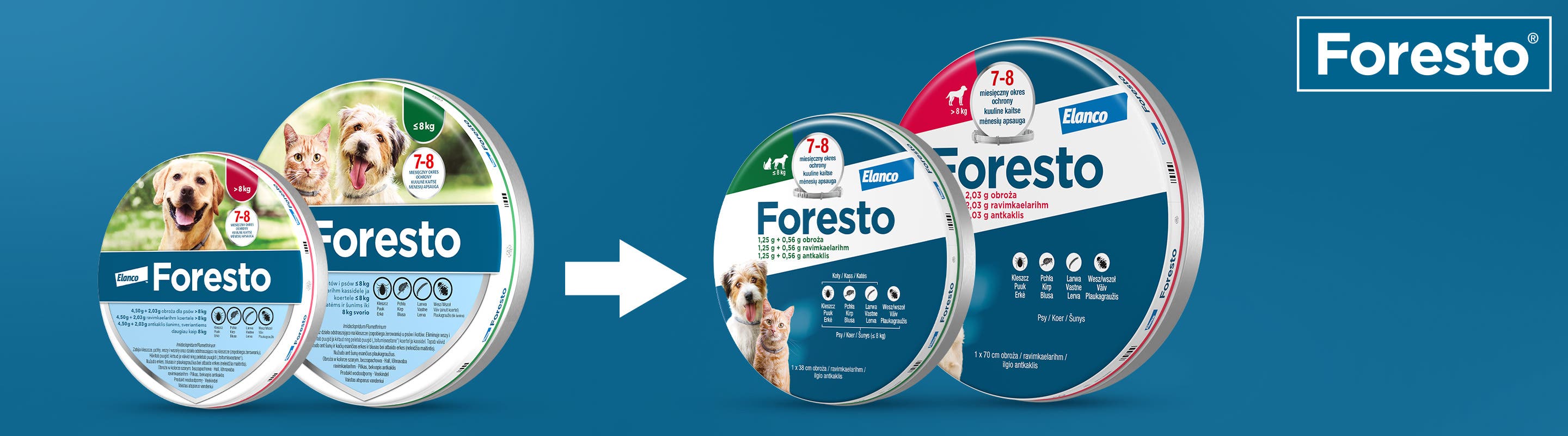 Nowe opakowanie obroży Foresto