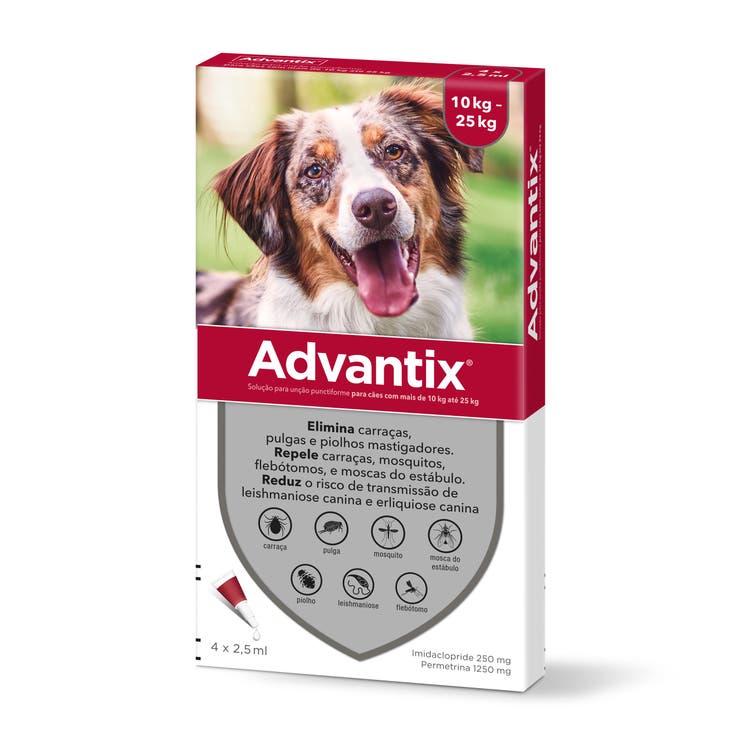 Advantix® Cães De 10kg  a 25kg
