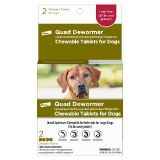 Quad Dewormer packaging with chewables tablet 