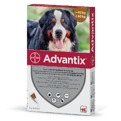 Advantix spot on 40-60 kg közötti kutyáknak 6,0 ml/pipetta