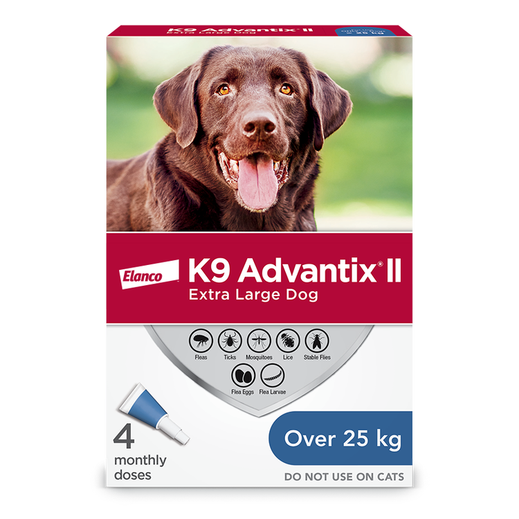 K9 Advantix®II Flea & Tick Protection for Extra Large Dogs - 4 pack