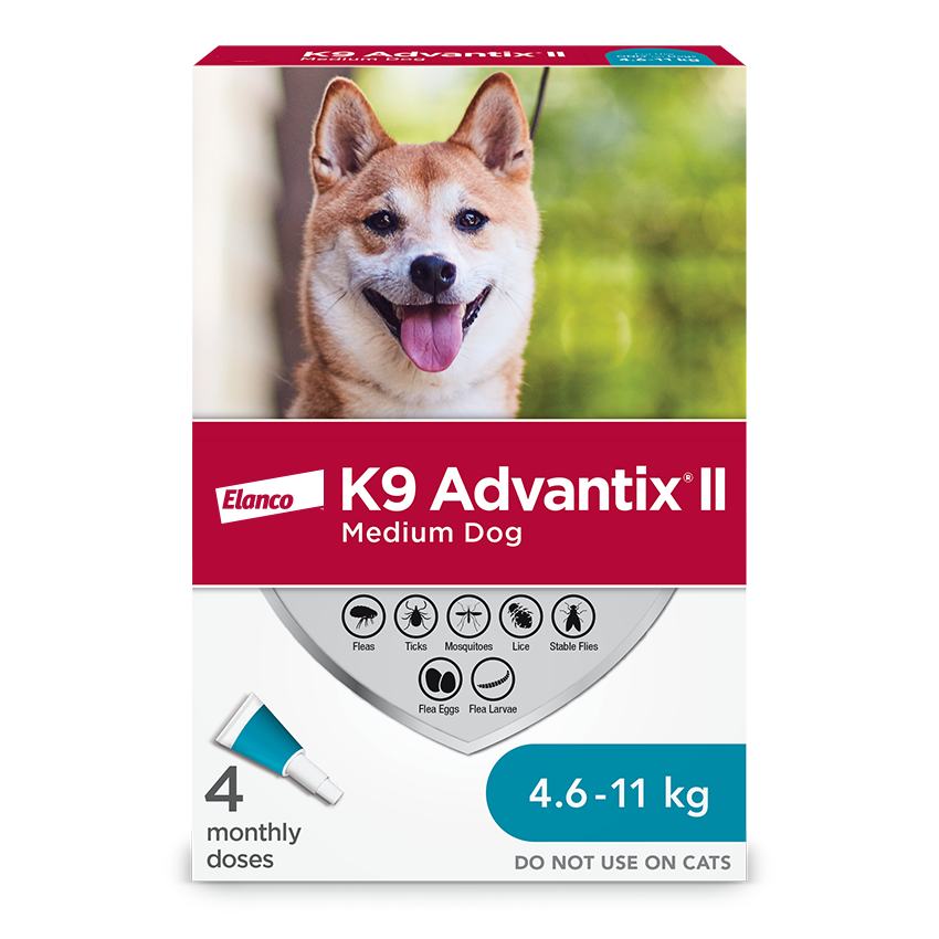 K9 Advantix®II Flea & Tick Protection for Medium Dogs - 4 pack