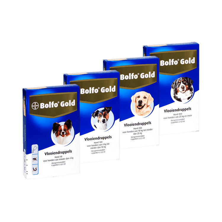 Bolfo Gold voor honden verpakkingen  