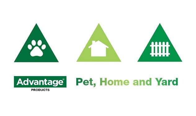 Icons of a paw print in a triangle, a house in a triangle and a fence in a triangle.
