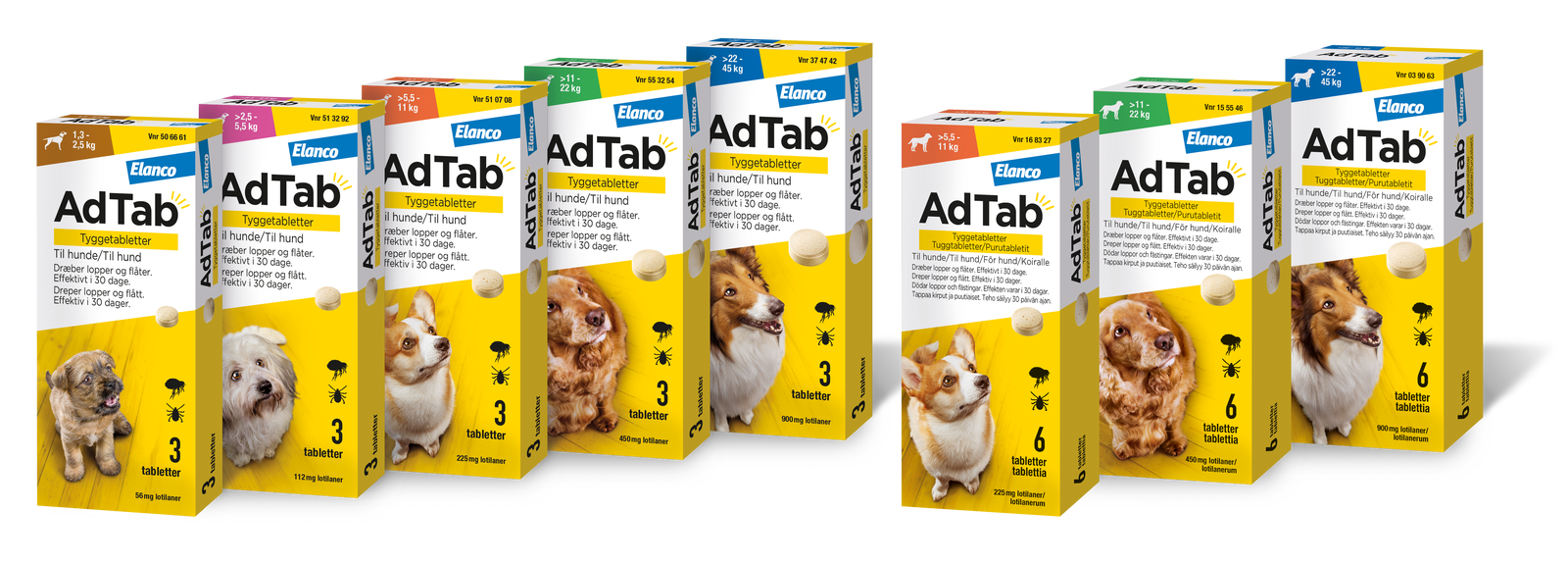 AdTab tyggetablet til hund og flåtbehandling hund