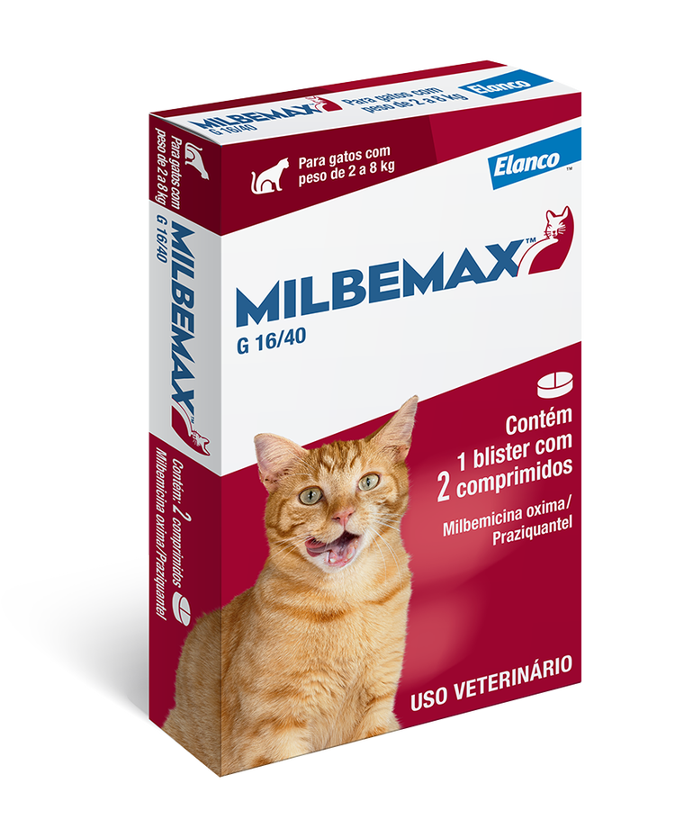 Embalagem Milbemax Gatos 2 a 8 kg