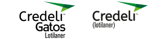 O logo de Credeli Gatos e ao lado o logo de Credeli