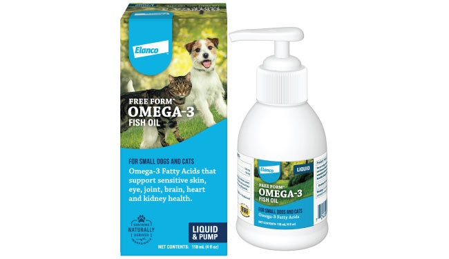  Free Form Omega-3 Fish Oil Liquid for Small Dogs and Cats packaging with pump bottle thumbnail