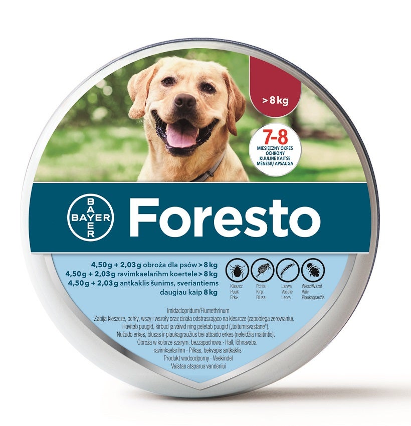 Obroża Foresto dla psów powyżej 8 kg