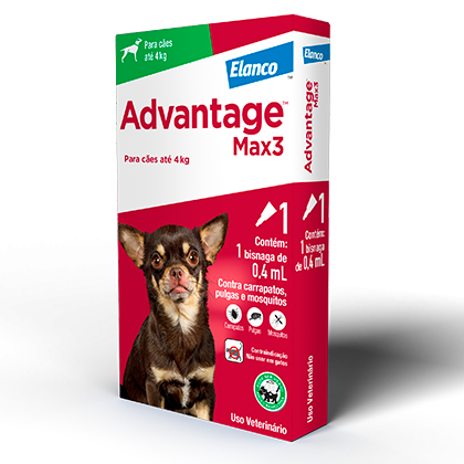 Advantage™ Max3 | Mata Pulgas, Carrapatos, Piolhos e Mosquitos