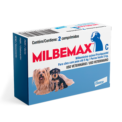 Embalagem Milbemax C Cachorros