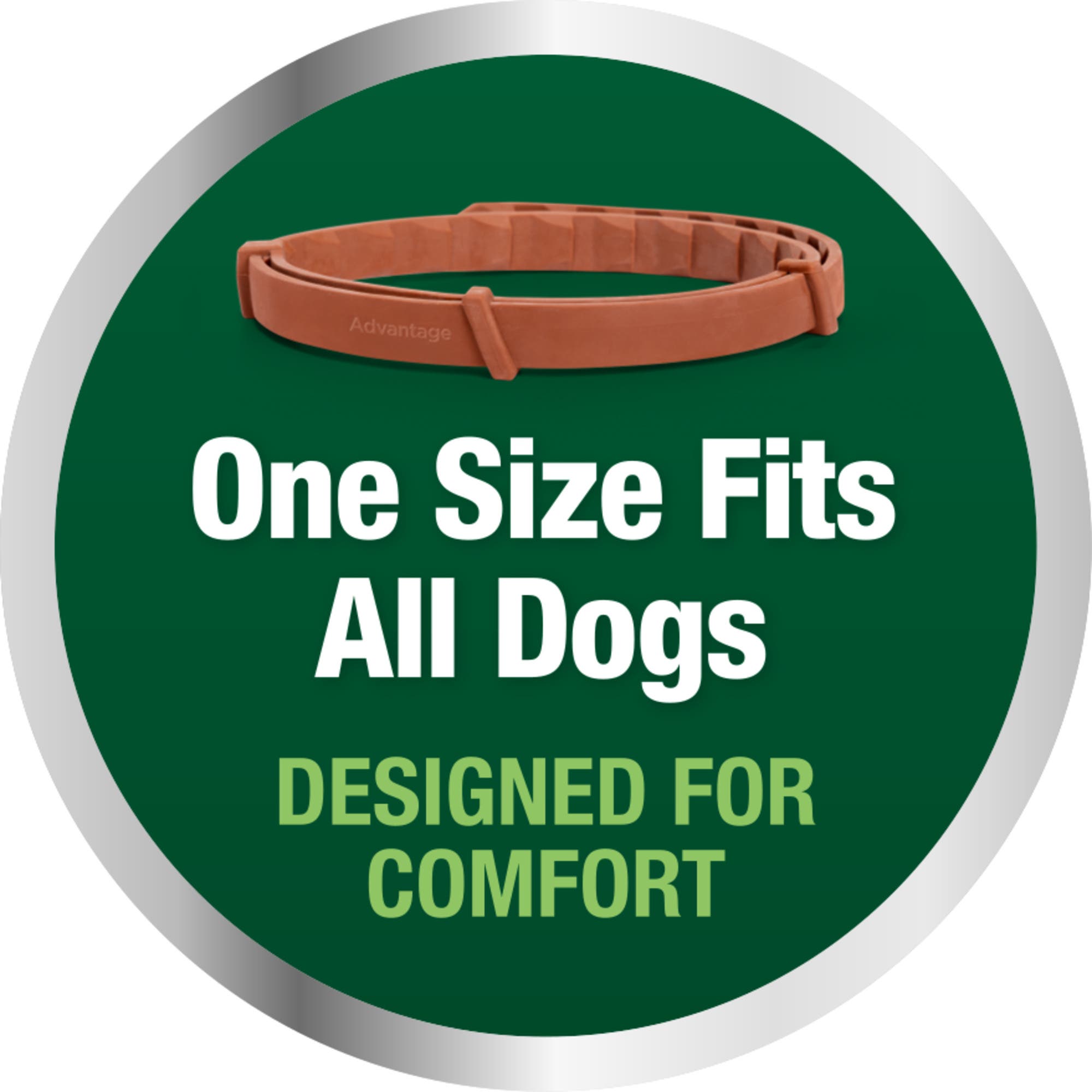 one-size-fits all dogs collar. designed for comfort