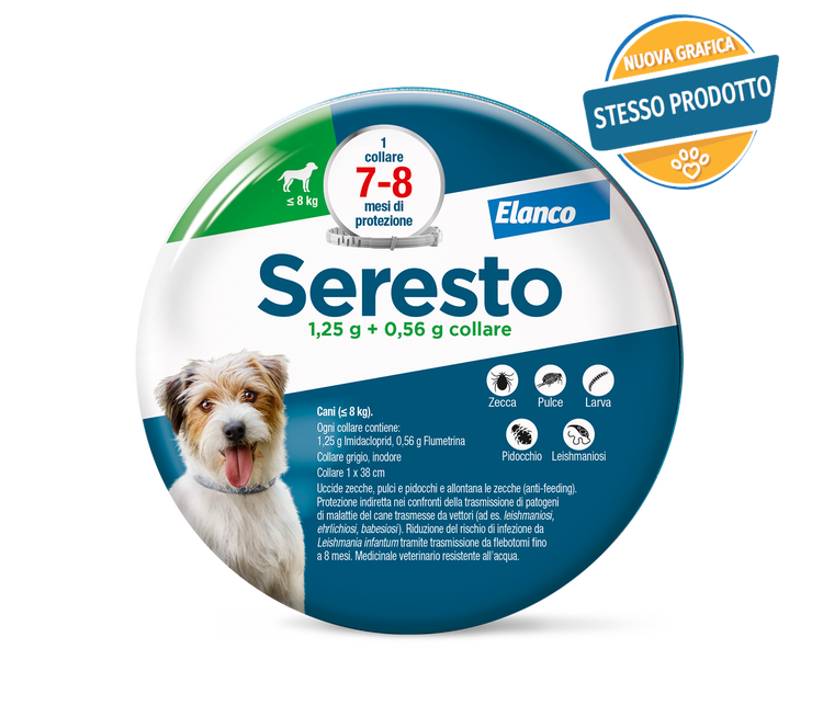 seresto collare antiparassitario per cani fino a 8 kg