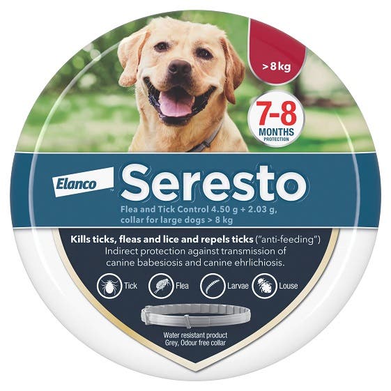 Seresto Flea and Tick Control Collar for dogs over 8kg