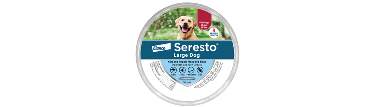 Packaging for Seresto for large dogs