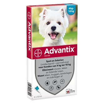 Aankoop uitlaat Markeer Advantix® voor honden doodt vlooien, teken, muggen en meer