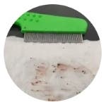 Flea comb in circular frame