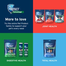 Try the entire Pet Protect lineup: joint health, digestive health, and total health support for your dog. 