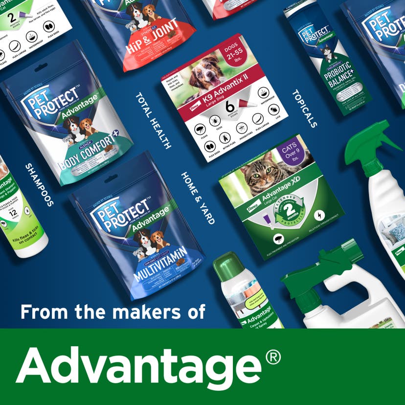 From the makers of Advantage family. Enjoy products that fit your pet lifestyle.